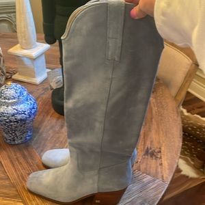 Never worn- blue suede gorgeous boots!